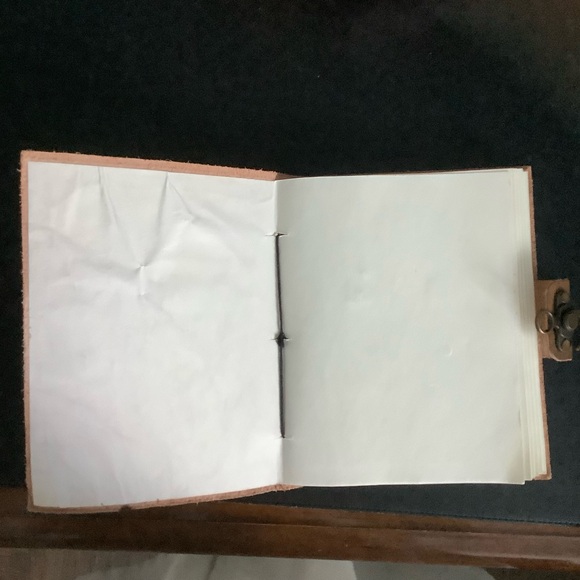 Brown Leather Journal with Octopus Design - Picture 6 of 7